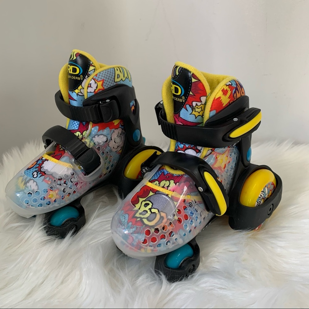 Vibrant Comic-Themed Kids Roller Skates